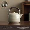 Clay Tea-Boiling Set: Charcoal Stove & Side-Handled Pot for Outdoor & Household Use.