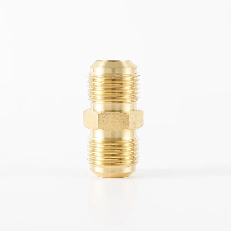 1pc Air Conditioner 1/4 3/8 1/2 5/8 3/4 SAE 45 Male Flare Straight Union Coupling Brass Fitting Propane Natural Gas