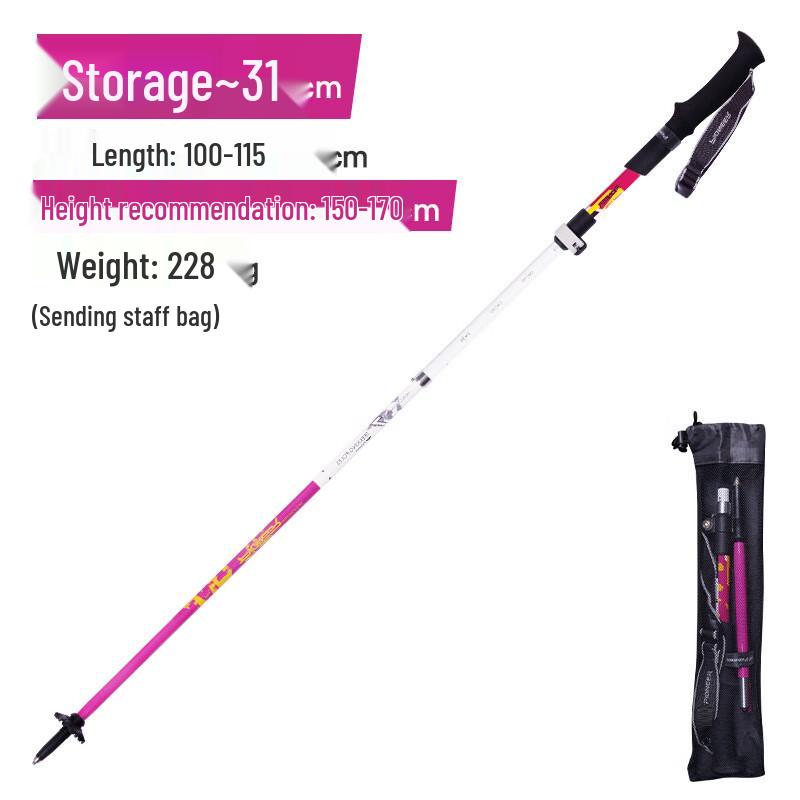 Deaite Carbon Fiber Folding Telescopic Trekking Pole
