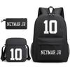Neymar Neymar Football Printed School Bag 3-Piece Casual Pencil Case Shoulder Bag Backpack