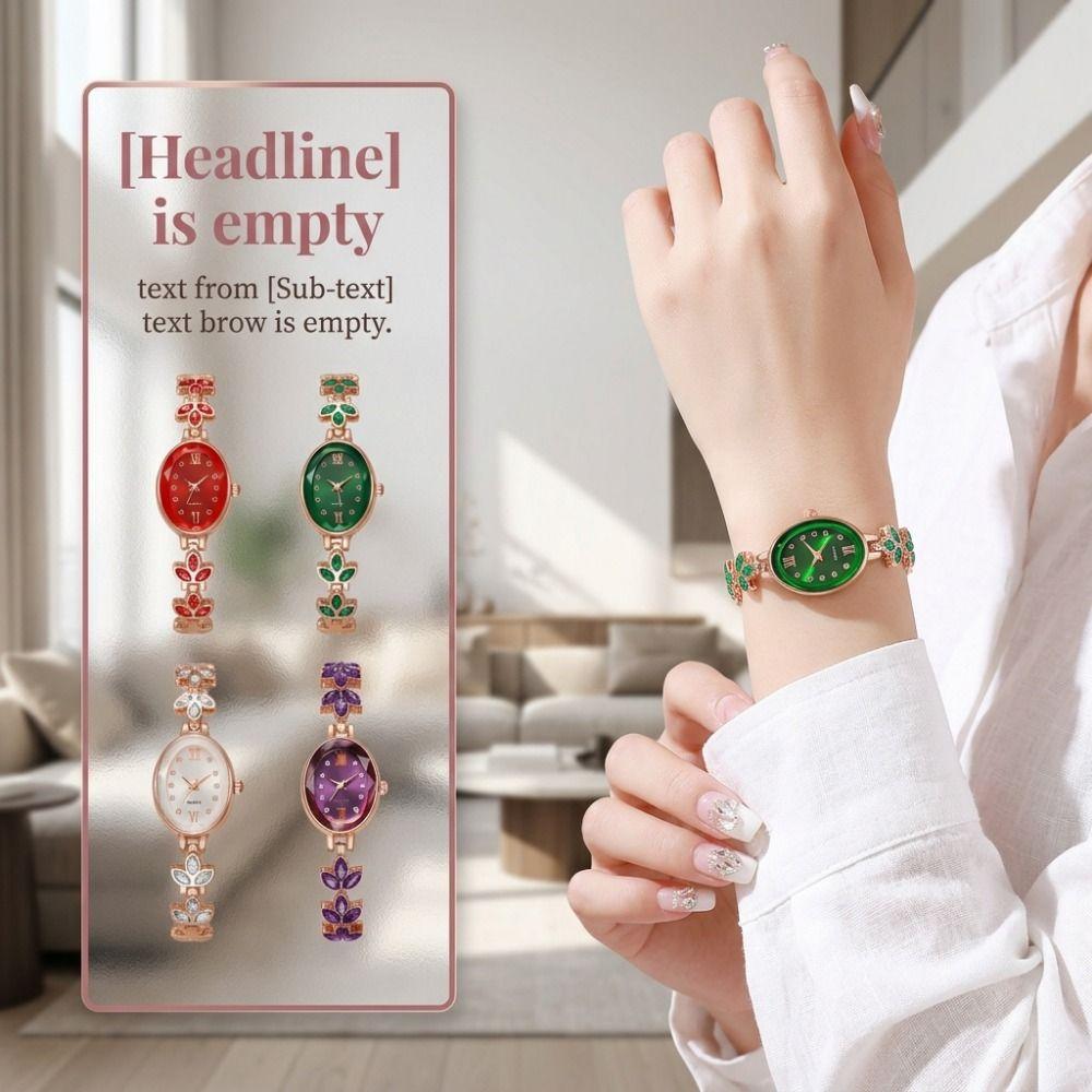 Water-Resistant Quartz Ladies Watch Rhinestone Analog Watch Bracelet Watch Gift for Women