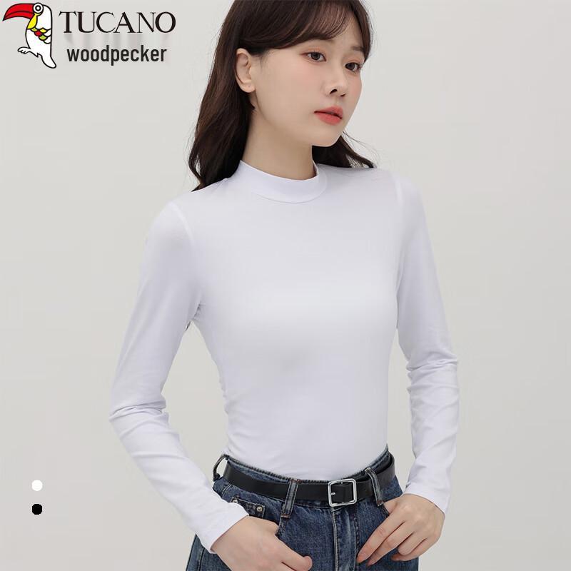 T-shirt à manches longues ajusté 100% coton pour femme