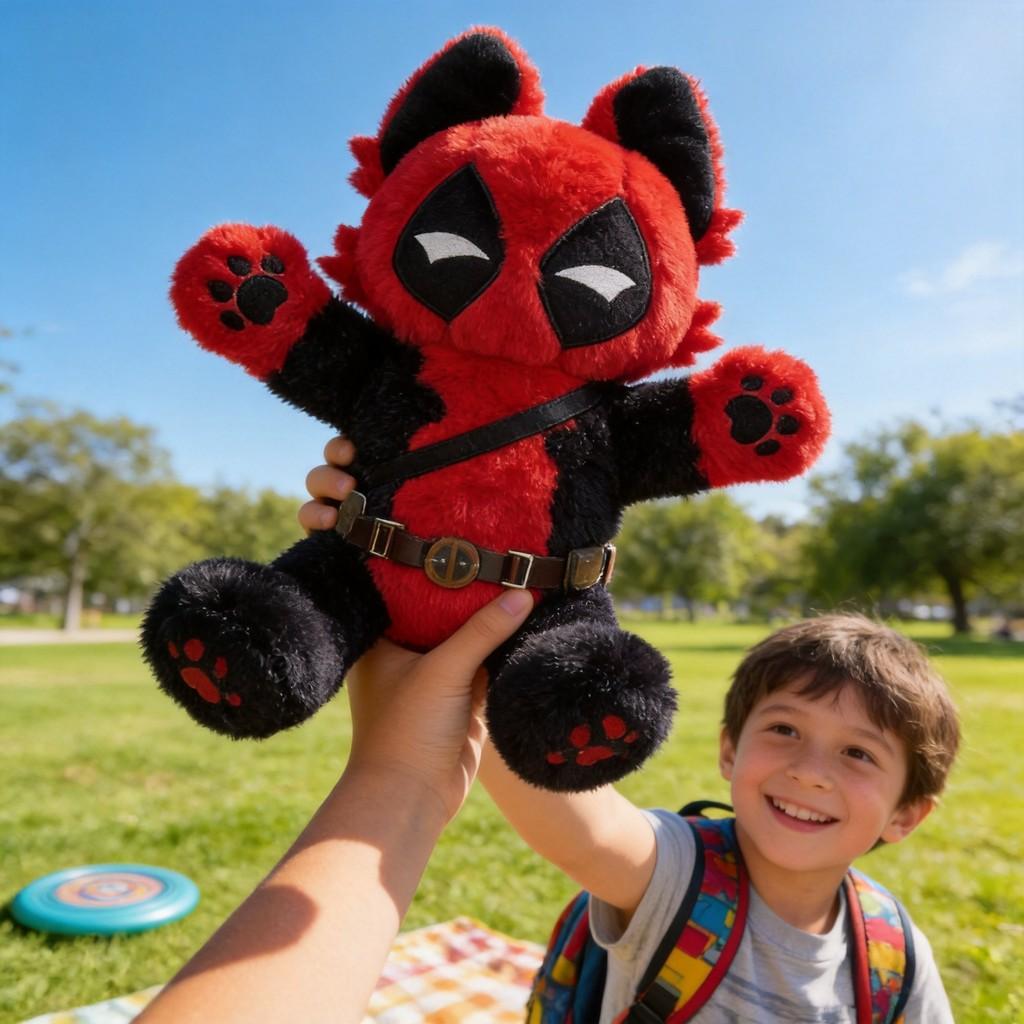Pluszowa Lalka Deadpool 30cm Miękka Postać z Kreskówki Pluszowa Zabawka Dla Nastolatków i Dzieci