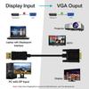 Gold-Plated Plug&Play 1080P@60Hz DisplayPort to VGA Cable 6FT 1.8m Male to Male for PC Laptop HDTV Monitor Office Home Projector