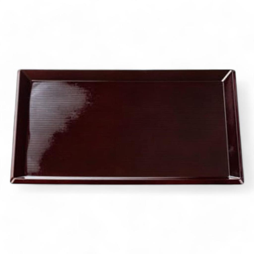 Shinsenjirikyu Tray Lacquerware Made in Japan J-kitchens (45cm, Tamuke) (ABS Resin)