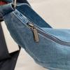 Crossbody Bag Large Capacity Denim Bag Women's Retro Shoulder Bag