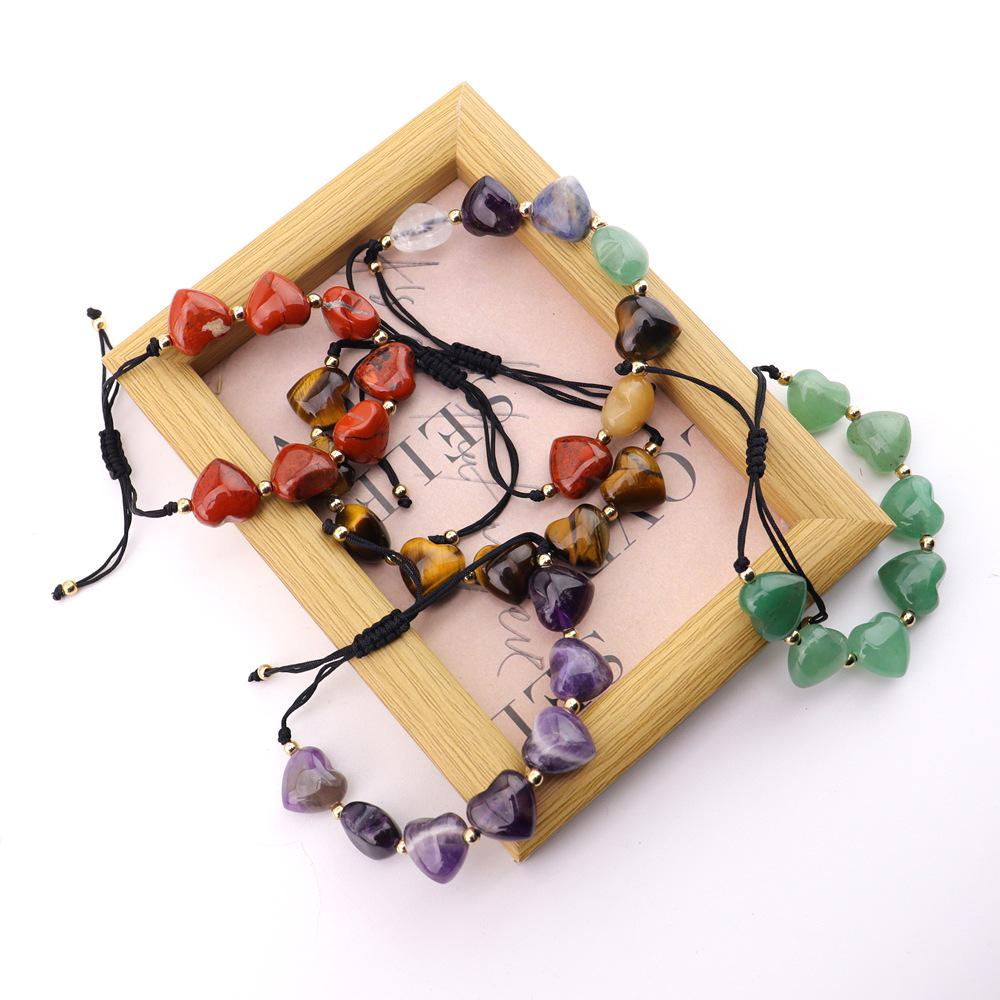 Seven Chakra Natural Stone Crystal Yoga Bracelet