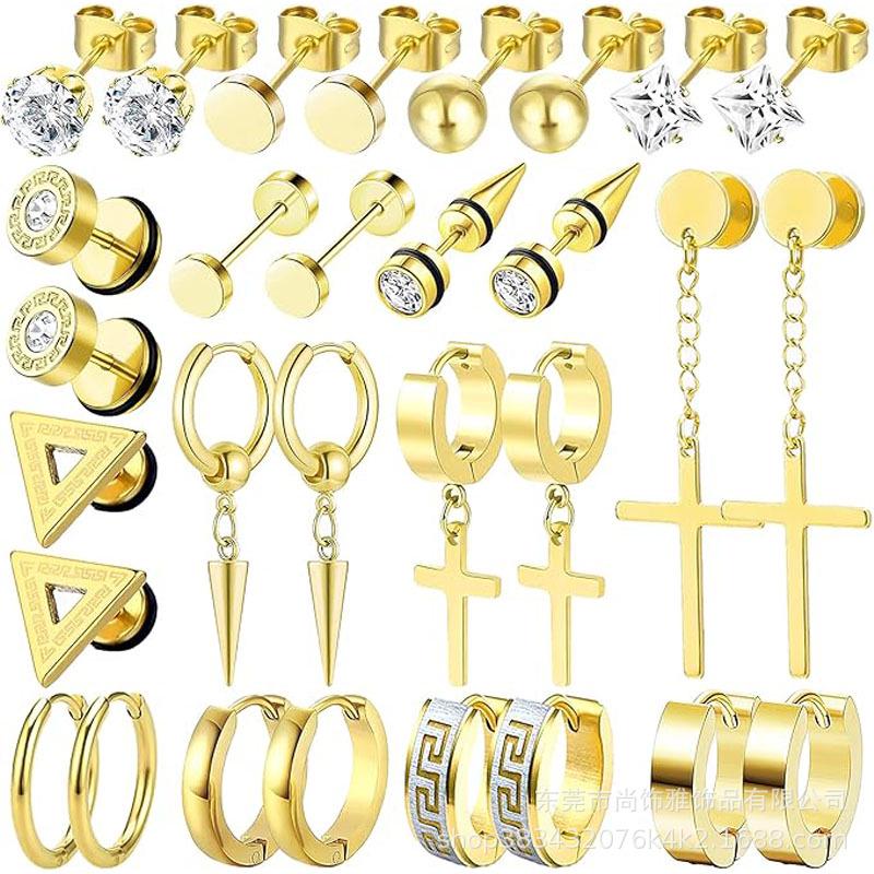 European & American High-End Stainless Steel Light Luxury Women's Stud Earrings - French-Inspired