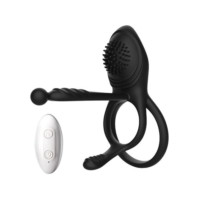 Vibrating Penis Cock Ring Delay Ejaculation Silicone Anal Vaginal G Spot Clit Stimulator Vibrator Adult Sex Toys For Men Couple