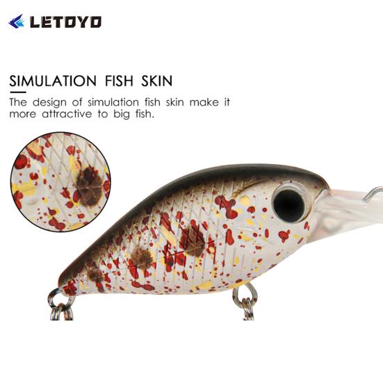 3.2g 5cm 3D Eyes Fishing Lure Simulated Shallow Diving  Slow Sink Artificial Hard Bait