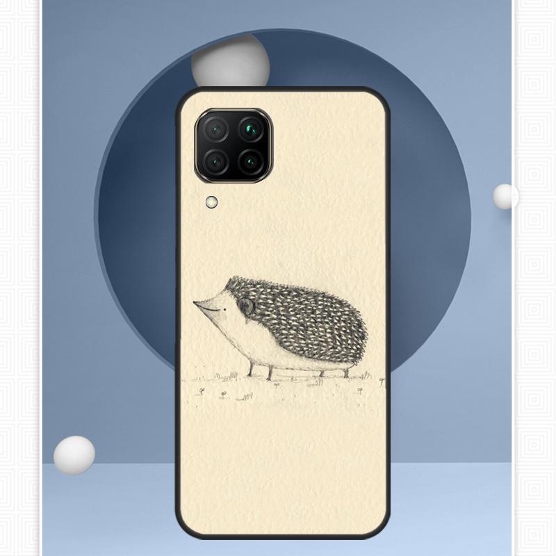 Kawaii Hedgehog For Huawei Nova 12i 12s 11i 8i Y91 Y60 Y70 Y72 Y90 Y61 9 10 SE P20 P40 Lite P30 P60 Pro Case