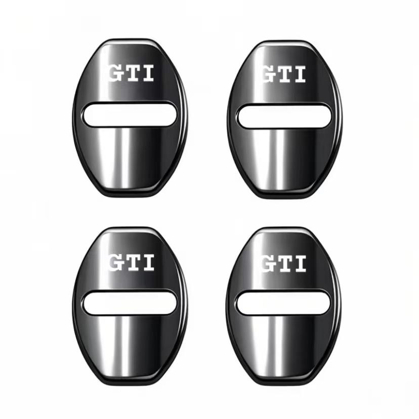 BFPQY1 Zinc Alloy Car Door Lock Buckle Cover Protective Covers For VW GTI Polo Golf Passat Tiguan Jetta T-ROC Touareg Taigo CC Hub Cap