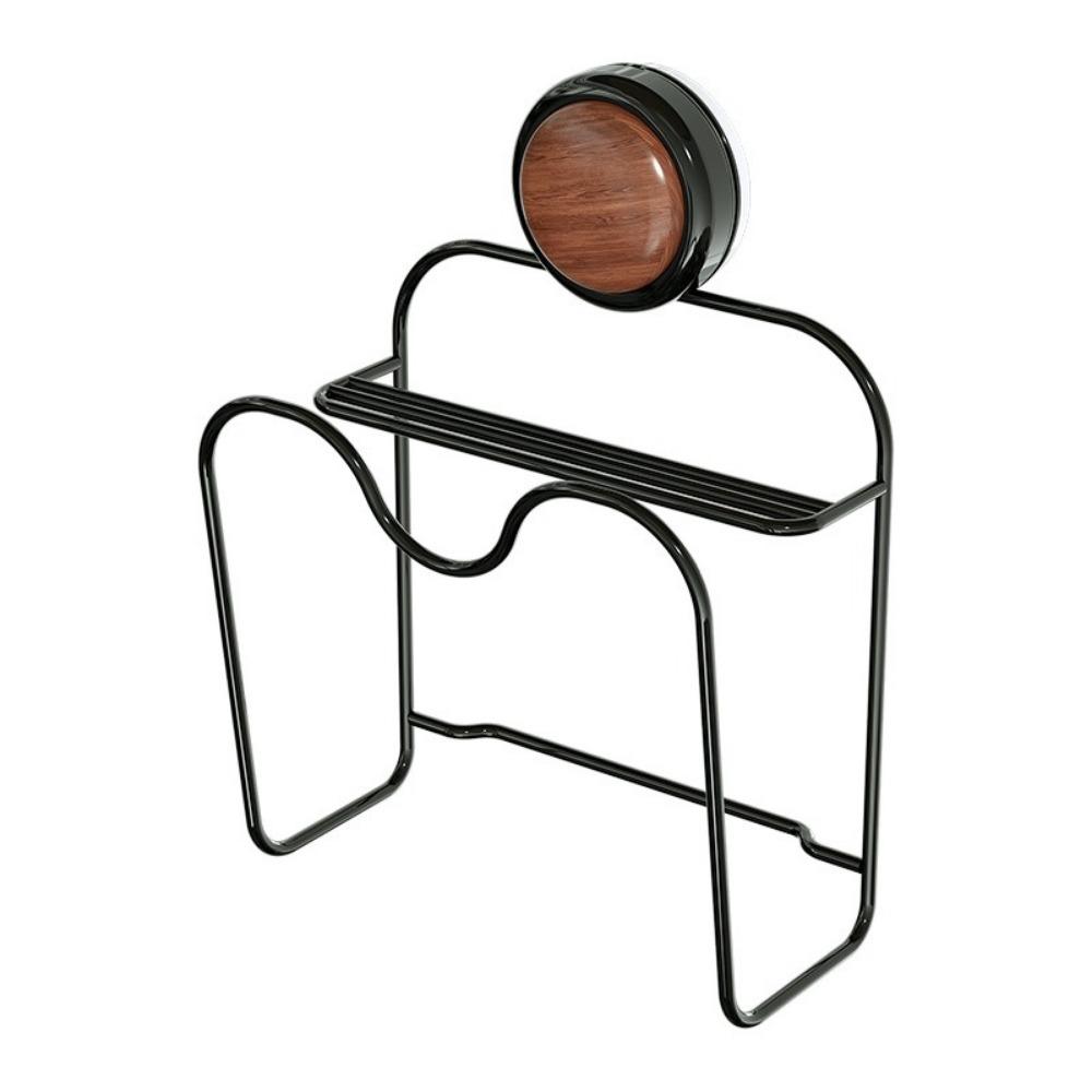 

Rustproof Suction Cup Pot Lid Holder Wall Hanging Chopping Board Rack for Home чёрный