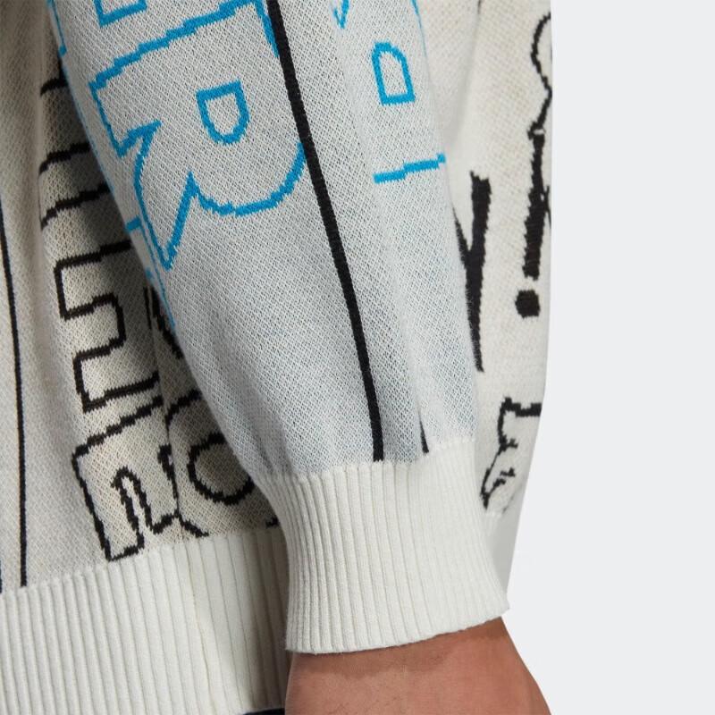 New Adidas X SESAME STREET Crossover Cartoon Alphabet Full Print Round Neck Knitwear HD7294