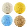 Faux Sisal Cat Ball Toy, 8CM Large Sisal Scratch Ball with Built-in Bell, Interactive Cat Play Toy, Bite-Resistant Cat Toy