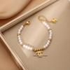 Colorfast Korean-Japanese Titanium Steel Women's Bracelet - Versatile, Fashionable Hand Jewelry.