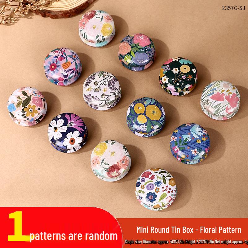 Mini Cartoon Square Tin Box for Storage: Hair Clips, Earrings, Medicine, Candy