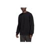 adidas Originals Trefoil Solid Logo Print Crew Neck Sweatshirt Men Sweatshirt Black HK2938