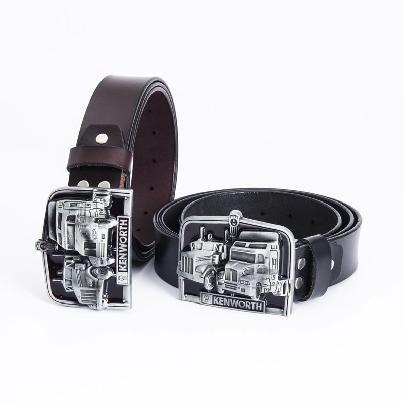 Vintage Punk Cowhide Belt - Retro Truck Driver Style, Casual 3.8cm Piece