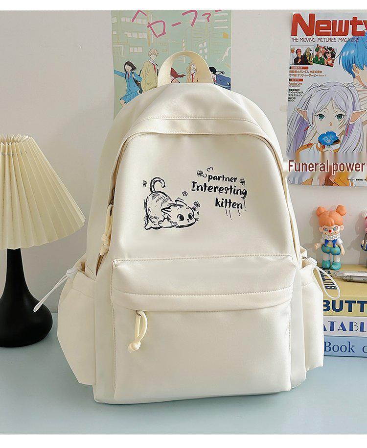 Large Capacity College-Style Backpack for Girls - Perfect for Junior High To University Students and Casual Travel.