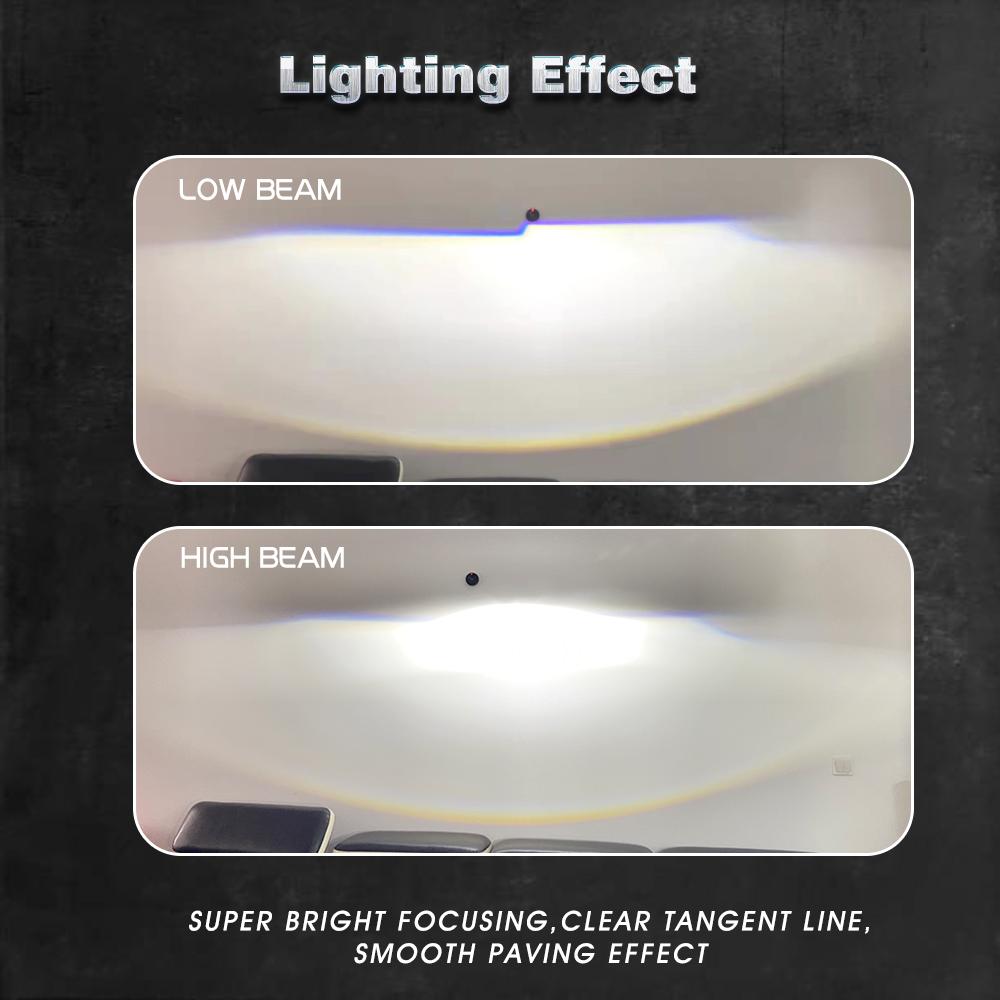 F40B H4 LED Linse Mini H4 Linsen für Scheinwerfer Bi-LED Projektorlinse Scheinwerferlampe Eisbirne Fern- und Abblendlicht für Auto Motorrad Nachrüstung