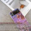 Moon Cherry Blossom Pattern Scenery Clear Phone Case for Samsung Galaxy Z Flip 7 Flip 6 5 4 3 5G Folding Cover for Z Flip7 Flip5