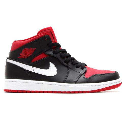 Jordan 1 Mid Black Gym Red White 554724-020