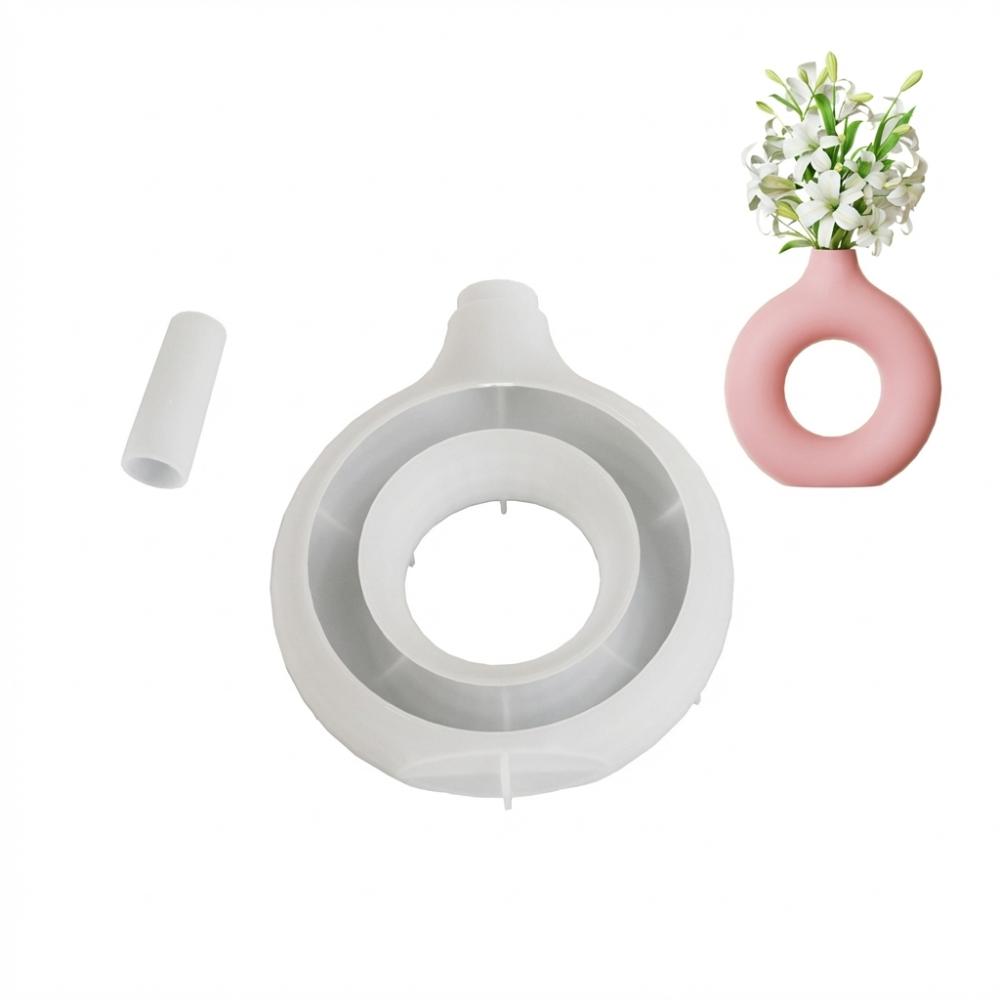 Oval Stripe Silicone Vase Mold Non Toxic Epoxy Resin Mold Reusable Mold Soap Mold  Craft Workshops