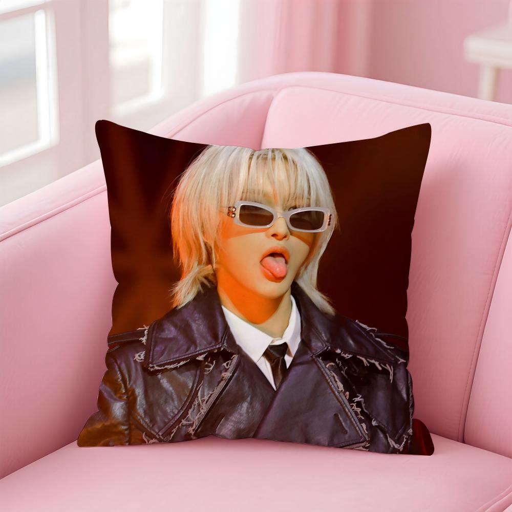 Kpop Style Hot A-Ateez Cushion Cover Comfortable Double Sided Pillow Cover For Car Sofa Bedroom & More