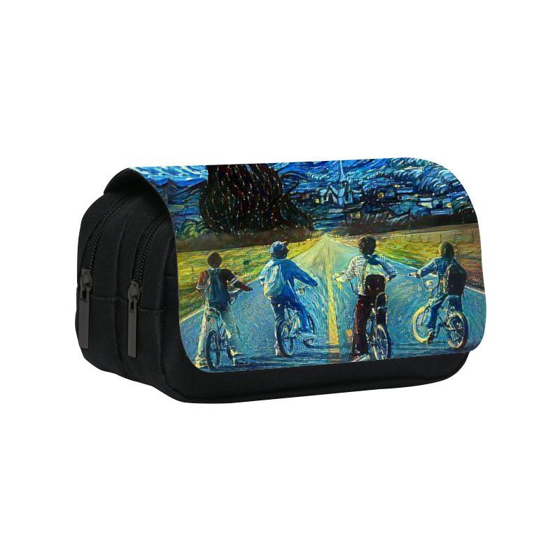 Double Layer Pencil Case With Large Capacity For Students And School Supplies
