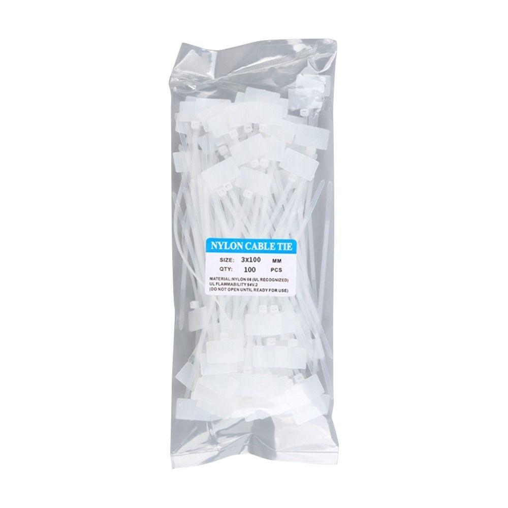 

100pcs Nylon Material Cable Tag Colorful Style Colorful Tag Zip Tie Plastic Label Standard Tagging 2.5x100cm