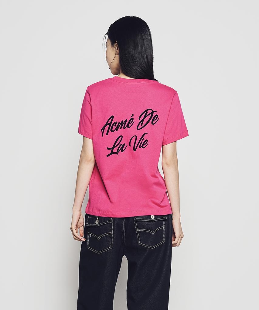 ACME DE LA VIE Woman Script Logo Printing Short Sleeve T-Shirt (3 Color)