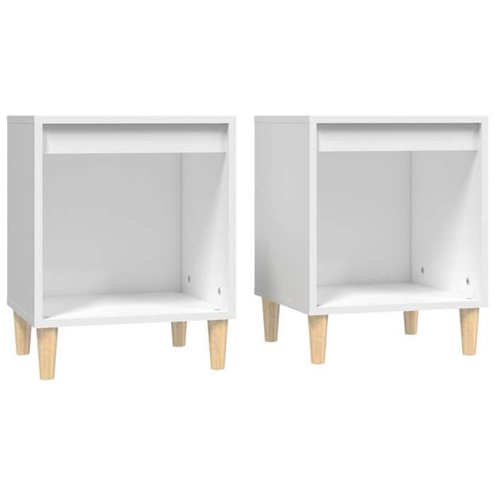 Maison Exclusive - Tables de chevet 2 pcs Blanc 40x35x50 cm