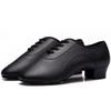Latin Dance Shoes Leather Men Modern Ballroom International Dance Square Male Dancing Shoe Soft Sole Sneakers Boy Child