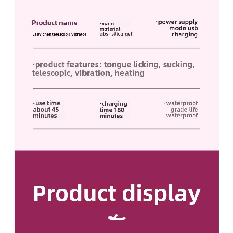 Multi-functional Telescopic Vibrator Intelligent Display Fast Piston Heating Sucking Tongue Licking Masturbator