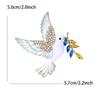 Pigeon Brooch Fashion Accessory Women Bird Wing Brooch Pin Sparkling Rhinestone Pigeon Corsage Retro Style Clothing Accessories