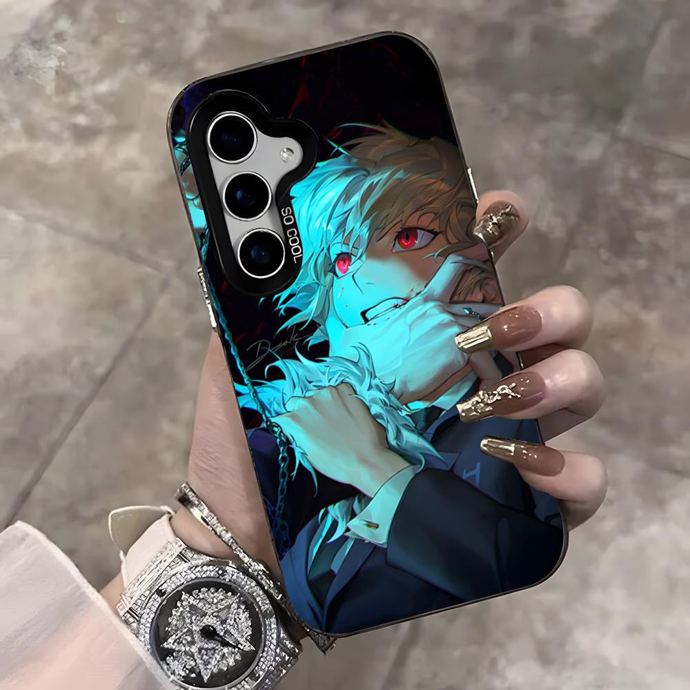 Hunter X Hunter Anime Kurapika Phone Case For Samsung S25 Ultra S23 S22 S21 S20 Ultra Plus S24 Fe A54 A55 Color Silver Cover