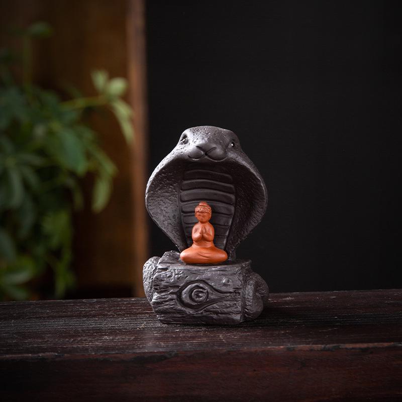 Purple Clay Zodiac Animal Horse Tea Pet Ornament – Cute, Creative Tea Table Dragon Mascot Decoration