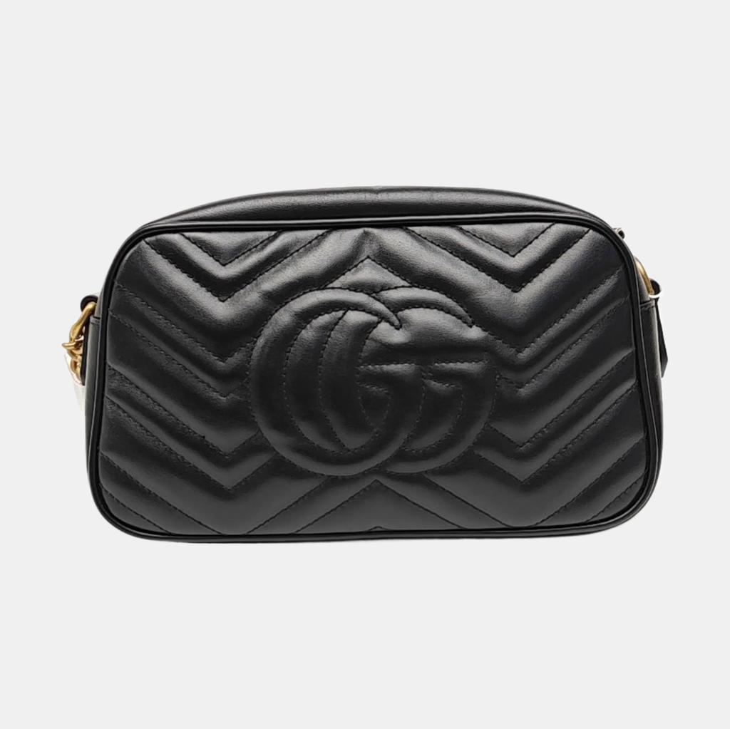 [Pre-Owned] Gucci GG Marmont Small Matelassé Shoulder Bag 'Black' - Excellent #Y6ZMAW