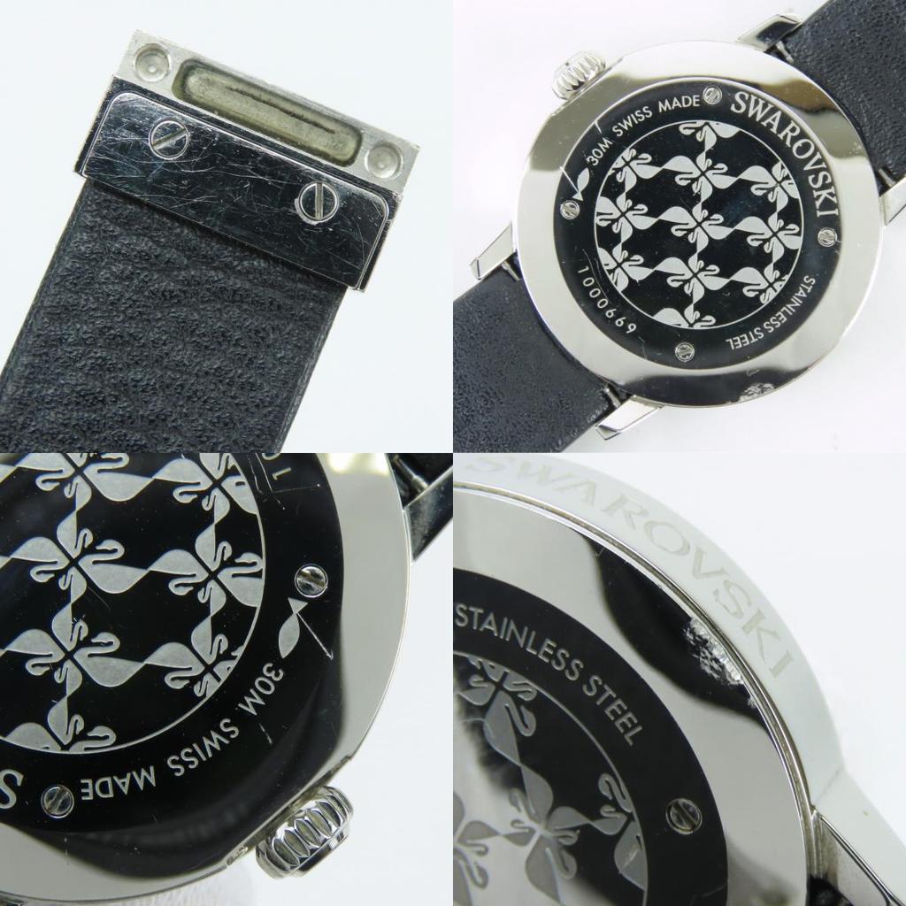 Used SWAROVSKI Watches Piazza Stainless Steel/Swarovski Silver black