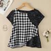 ZANZEA Women Casual Round Neck Summer Short Sleeve Print Blouse