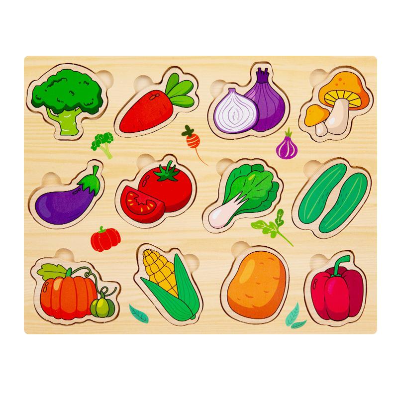 

Деревянная развивающая игрушка: Детская доска-пазл для изучения транспорта, фруктов, чисел и животных