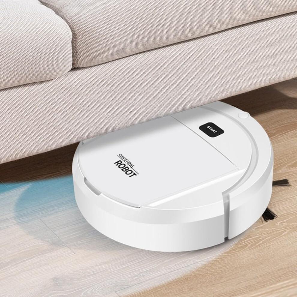 Ultradünner Leiser Intelligenter Kehrer für Tierhaare auf Hartböden und Teppichen Weiß 22x22x6,5 cm