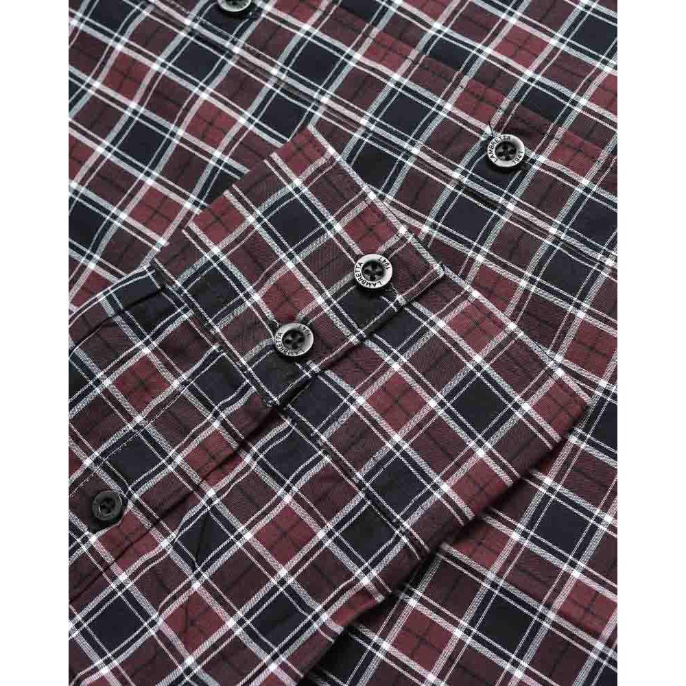 Lambretta Mens Checked Long-Sleeved Shirt