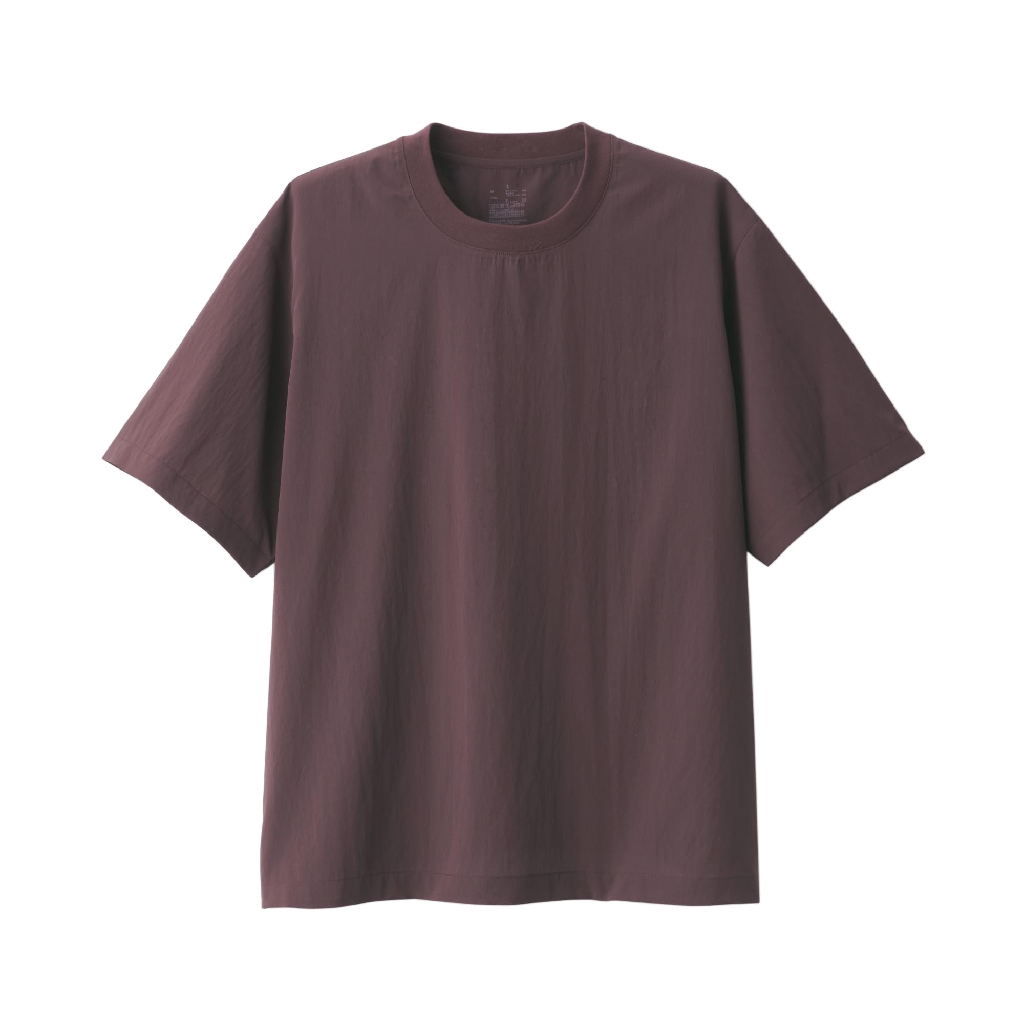

MUJI Breathable Stretch Short Sleeve S T-Shirt, T-Shirt, Men s AC1VHA3A, Bordeaux, Men s