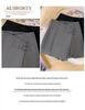 Gray Buttoned A-Line Skirt with Slit - Women's Spring/Summer Chinese Style Hip-Wrapped Skirt