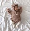 Cuddly Bear Ear Dull Casual Fashionable Babies [Key Shop] (80, Green) Romper, Green, Brown, Cute, Cotton, Newborn, Baby, Kids, Wear, Wear, Spring,