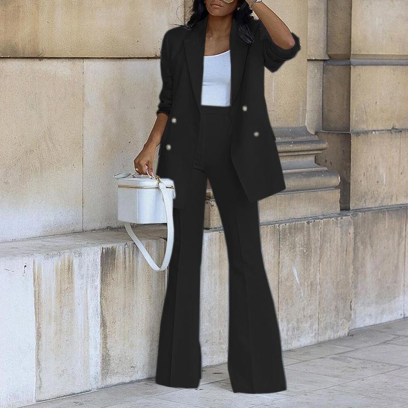 Women's Elegant White Suit Set with Sleeveless Vest and Matching Handbag, Available In Multiple Colors
