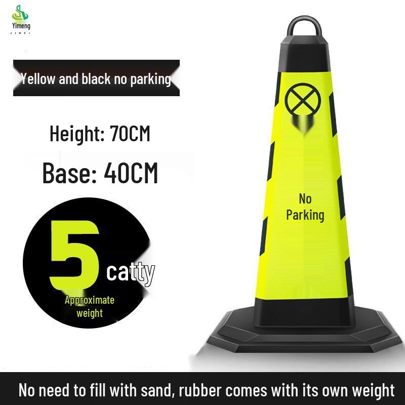 Jimei Rubber Reflective Traffic Cones (3-Pack)