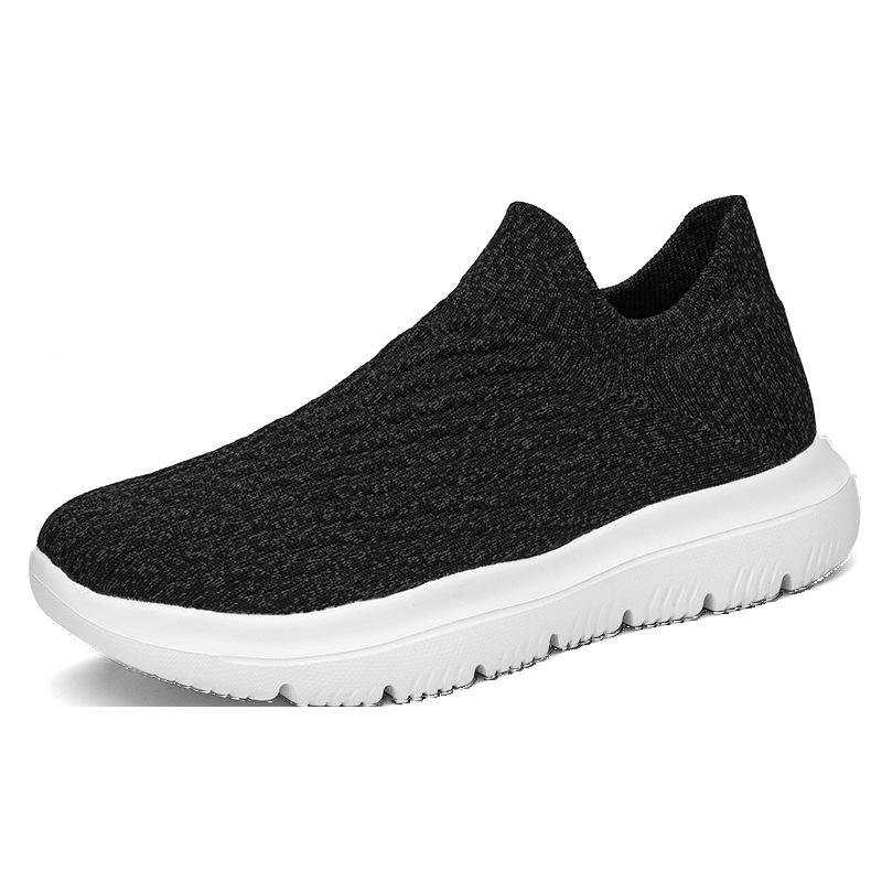 Spring fly-woven shoes men's comfortable and breathable casual shoes middle-aged mesh lazy running shoes